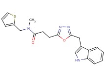 3-[5-(1H-indol-3-ylmethyl)-1,3,4-oxadiazol-2-yl]-N-methyl-N-(2-thienylmethyl)propanamide