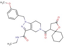 N-ethyl-1-(3-methoxybenzyl)-5-[(2-oxo-1-oxaspiro[4.5]dec-4-yl)carbonyl]-4,5,6,7-tetrahydro-1H-pyrazolo[4,3-c]pyridine-3-carboxamide