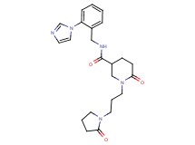 N-[2-(1H-imidazol-1-yl)benzyl]-6-oxo-1-[3-(2-oxo-1-pyrrolidinyl)propyl]-3-piperidinecarboxamide
