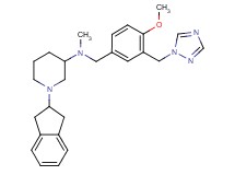 1-(2,3-dihydro-1H-inden-2-yl)-N-[4-methoxy-3-(1H-1,2,4-triazol-1-ylmethyl)benzyl]-N-methyl-3-piperidinamine