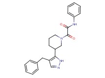 2-[3-(4-benzyl-1H-pyrazol-5-yl)piperidin-1-yl]-2-oxo-N-phenylacetamide