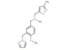 1-[4-methoxy-3-(1H-pyrazol-1-ylmethyl)phenyl]-N-methyl-N-[(3-methylisoxazol-5-yl)methyl]methanamine