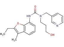 N'-(2-ethyl-3-methyl-1-benzofuran-7-yl)-N-(3-hydroxypropyl)-N-(pyridin-3-ylmethyl)urea