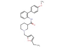 1-[(5-ethyl-2-furyl)methyl]-N-(4'-methoxy-2-biphenylyl)-3-piperidinecarboxamide