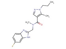N-[(6-fluoro-1H-benzimidazol-2-yl)methyl]-N,5-dimethyl-1-propyl-1H-pyrazole-4-carboxamide