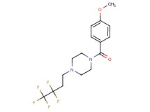 1-(4-methoxybenzoyl)-4-(3,3,4,4,4-pentafluorobutyl)piperazine