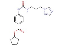 cyclopentyl 4-[({[3-(1H-1,2,4-triazol-1-yl)propyl]amino}carbonyl)amino]benzoate