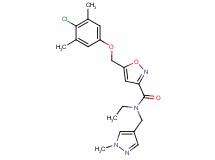 5-[(4-chloro-3,5-dimethylphenoxy)methyl]-N-ethyl-N-[(1-methyl-1H-pyrazol-4-yl)methyl]-3-isoxazolecarboxamide