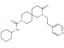 N-cyclohexyl-3-oxo-2-(2-pyridin-4-ylethyl)-2,9-diazaspiro[5.5]undecane-9-carboxamide