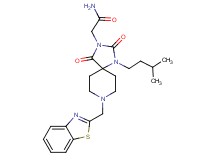 2-[8-(1,3-benzothiazol-2-ylmethyl)-1-(3-methylbutyl)-2,4-dioxo-1,3,8-triazaspiro[4.5]dec-3-yl]acetamide