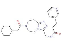 N-{[7-(cyclohexylacetyl)-6,7,8,9-tetrahydro-5H-[1,2,4]triazolo[4,3-d][1,4]diazepin-3-yl]methyl}-3-(3-pyridinyl)propanamide