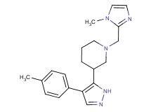 1-[(1-methyl-1H-imidazol-2-yl)methyl]-3-[4-(4-methylphenyl)-1H-pyrazol-5-yl]piperidine
