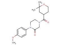 4-[(2,2-dimethyltetrahydro-2H-pyran-4-yl)carbonyl]-1-(4-methoxyphenyl)-2-piperazinone