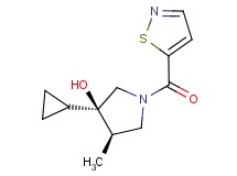 (3R*,4R*)-3-cyclopropyl-1-(isothiazol-5-ylcarbonyl)-4-methylpyrrolidin-3-ol