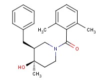 (3S*,4R*)-3-benzyl-1-(2,6-dimethylbenzoyl)-4-methyl-4-piperidinol