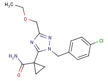 1-[1-(4-chlorobenzyl)-3-(ethoxymethyl)-1H-1,2,4-triazol-5-yl]cyclopropanecarboxamide