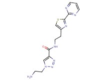 1-(2-aminoethyl)-N-[2-(2-pyrimidin-2-yl-1,3-thiazol-4-yl)ethyl]-1H-1,2,3-triazole-4-carboxamide