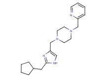 1-{[2-(cyclopentylmethyl)-1H-imidazol-4-yl]methyl}-4-(pyridin-2-ylmethyl)piperazine