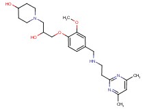 1-{3-[4-({[2-(4,6-dimethyl-2-pyrimidinyl)ethyl]amino}methyl)-2-methoxyphenoxy]-2-hydroxypropyl}-4-piperidinol