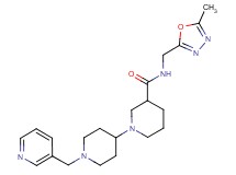 N-[(5-methyl-1,3,4-oxadiazol-2-yl)methyl]-1'-(pyridin-3-ylmethyl)-1,4'-bipiperidine-3-carboxamide