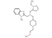 1-(1-ethyl-2-pyrrolidinyl)-N-{[1-(2-methoxyethyl)-4-piperidinyl]methyl}-N-[(1-methyl-1H-benzimidazol-2-yl)methyl]methanamine