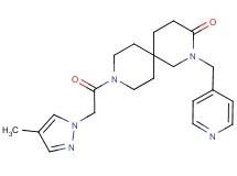 9-[(4-methyl-1H-pyrazol-1-yl)acetyl]-2-(pyridin-4-ylmethyl)-2,9-diazaspiro[5.5]undecan-3-one