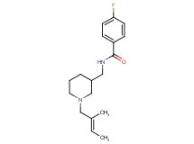 4-fluoro-N-({1-[(2E)-2-methyl-2-buten-1-yl]-3-piperidinyl}methyl)benzamide