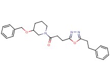 3-(benzyloxy)-1-{3-[5-(2-phenylethyl)-1,3,4-oxadiazol-2-yl]propanoyl}piperidine