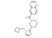6-({3-[1-(cyclobutylmethyl)-1H-imidazol-2-yl]piperidin-1-yl}carbonyl)quinoxaline