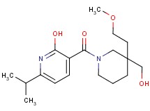 3-{[3-(hydroxymethyl)-3-(2-methoxyethyl)-1-piperidinyl]carbonyl}-6-isopropyl-2-pyridinol