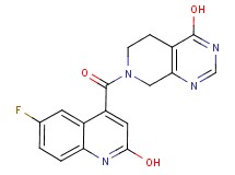 7-[(6-fluoro-2-hydroxy-4-quinolinyl)carbonyl]-5,6,7,8-tetrahydropyrido[3,4-d]pyrimidin-4-ol