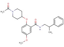 2-[(1-acetyl-4-piperidinyl)oxy]-5-methoxy-N-(2-phenylpropyl)benzamide