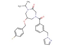 6-[(4-fluorobenzyl)oxy]-1-isopropyl-4-[3-(1H-pyrazol-1-ylmethyl)benzoyl]-1,4-diazepan-2-one
