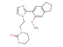 3-{2-[2-(6-methoxy-2,3-dihydro-1H-inden-5-yl)-1H-imidazol-1-yl]ethyl}-1,3-oxazinan-2-one