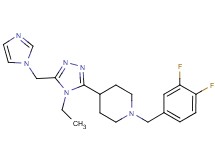 1-(3,4-difluorobenzyl)-4-[4-ethyl-5-(1H-imidazol-1-ylmethyl)-4H-1,2,4-triazol-3-yl]piperidine