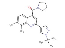 2-(1-tert-butyl-1H-pyrazol-4-yl)-7,8-dimethyl-4-(pyrrolidin-1-ylcarbonyl)quinoline