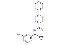 N-[cyclopropyl(4-methylpyridin-2-yl)methyl]-2-pyridin-4-ylpyrimidine-5-carboxamide