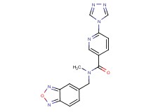 N-(2,1,3-benzoxadiazol-5-ylmethyl)-N-methyl-6-(4H-1,2,4-triazol-4-yl)nicotinamide