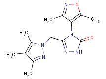 4-(3,5-dimethylisoxazol-4-yl)-5-[(3,4,5-trimethyl-1H-pyrazol-1-yl)methyl]-2,4-dihydro-3H-1,2,4-triazol-3-one