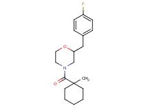2-(4-fluorobenzyl)-4-[(1-methylcyclohexyl)carbonyl]morpholine