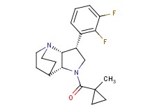 (3R*,3aR*,7aR*)-3-(2,3-difluorophenyl)-1-[(1-methylcyclopropyl)carbonyl]octahydro-4,7-ethanopyrrolo[3,2-b]pyridine