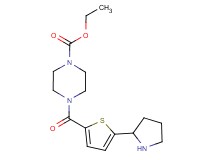 ethyl 4-{[5-(2-pyrrolidinyl)-2-thienyl]carbonyl}-1-piperazinecarboxylate trifluoroacetate