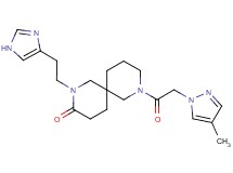 2-[2-(1H-imidazol-4-yl)ethyl]-8-[(4-methyl-1H-pyrazol-1-yl)acetyl]-2,8-diazaspiro[5.5]undecan-3-one