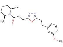 (2R*,6S*)-1-(3-{5-[2-(3-methoxyphenyl)ethyl]-1,3,4-oxadiazol-2-yl}propanoyl)-2,6-dimethylpiperidine