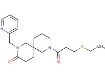 8-[3-(ethylthio)propanoyl]-2-(2-pyridinylmethyl)-2,8-diazaspiro[5.5]undecan-3-one