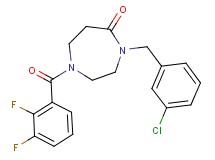 4-(3-chlorobenzyl)-1-(2,3-difluorobenzoyl)-1,4-diazepan-5-one
