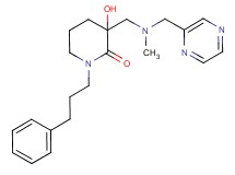 3-hydroxy-3-{[methyl(pyrazin-2-ylmethyl)amino]methyl}-1-(3-phenylpropyl)piperidin-2-one