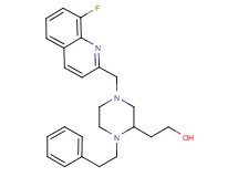 2-[4-[(8-fluoro-2-quinolinyl)methyl]-1-(2-phenylethyl)-2-piperazinyl]ethanol