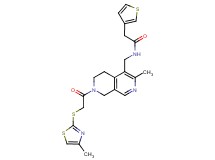 N-[(3-methyl-7-{[(4-methyl-1,3-thiazol-2-yl)thio]acetyl}-5,6,7,8-tetrahydro-2,7-naphthyridin-4-yl)methyl]-2-(3-thienyl)acetamide