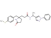 3-{2-[4-(methylthio)benzyl]-5-oxo-2-pyrrolidinyl}-N-[1-(1-phenyl-1H-pyrazol-4-yl)ethyl]propanamide